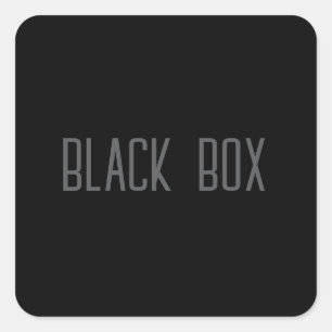 ブラックボックス - タイポグラフィステッカー スクエアシール