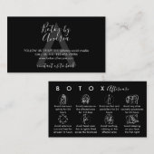 ブラックボトックスアフターケアの注意事項 名刺 (正面/裏面)