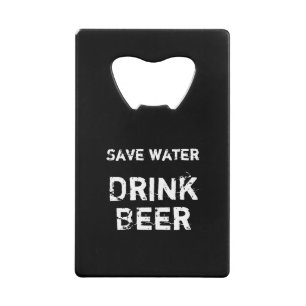 ブラックボトルオープナ救ー:水 – Drink Beer クレジットカード栓抜き