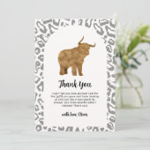 ブラックボホアーチホーリーカウウェスタンベビーシャワー サンキューカード (スタンド正面)