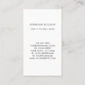 ブラックボホウォーター色ワイルドフラワー 名刺 (裏面)