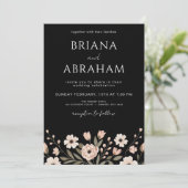 ブラックボホシックフローラ春庭園の結婚式 招待状 (スタンド正面)