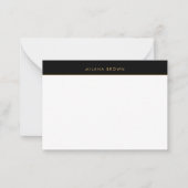 ブラックボホシック野草模様 ノートカード (正面)