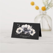 ブラックボホチックな花の結婚式 プレイスカード (裏面)