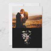 ブラックボホフォト結婚式招待状 招待状 (裏面)