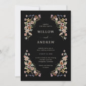 ブラックボホフローラ結婚ズ 招待状 (正面)