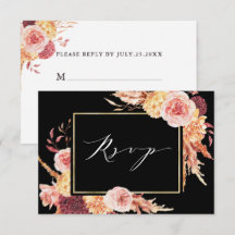 ブラックボホブルガンディテラコッタ結婚フローラ