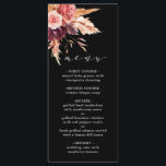 ブラックボホブルグンディテラコッタフローラ結婚ズ メニュー<br><div class="desc">テ結婚ラコッタ、ブルグンディ、焼き橙、黄、赤面ピンク、ベージュと青パンパスの草で飾られた粗野な水色の花がメニューになります。このデザインの詳細なカスタマイズについては、「クリック詳細」リカスタマイズンクを参照してください。一致する項目も利用できます。</div>