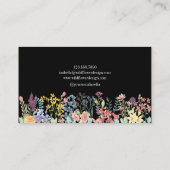 ブラックボホワイルドフラワーウォーターのカラーフローラ 名刺 (裏面)