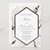 ブラックボホ結婚のエンスパニョル 招待状 (正面/裏面)