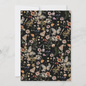 ブラックボホ結婚式招待状 招待状 (裏面)