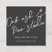 ブラックボモダンホQRコード名刺 スクエア名刺 (正面)