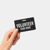 ブラックボランティアバカスタムッジ（チーム名） バッジ (手持ち)