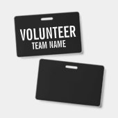 ブラックボランティアバカスタムッジ（チーム名） バッジ (正面＆裏面)