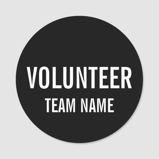 ブラックボランティアバカスタムッジ（チーム名） 名札 (正面)