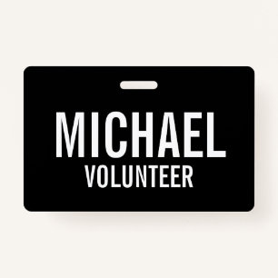 ブラックボランティアバッジ名前をカスタムする バッジ