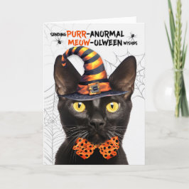 ブラックボンベイハロウィーンキャットパーノーマルMEOWolween シーズンカード