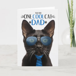 ブラックボンベイ猫の父の日クール一猫 シーズンカード
