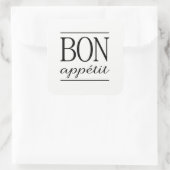 ブラックボンペティット引用文ディナータイポグラフィ文字 スクエアシール (バッグ)