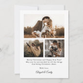 ブラックボーお洒落クリスマスツリーのフォトフレーム シーズンカード (裏面)