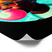 ブラックボーイジョイバブルガムおもしろいアフリカンメラニンプリント ポスター (角)