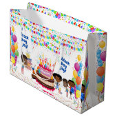 ブラックボーイジョイ誕生日 ラージペーパーバッグ (正面アングル)
