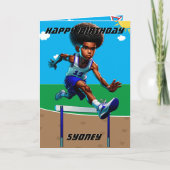 ブラックボーイズトラックスターワードサーチハッピーバースデー カード (正面)