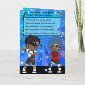 ブラックボーイズヒップホップハッピーバースデー カード (裏面)