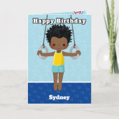 ブラックボーイズ体操ワードサーチハッピーバースデー カード (正面)