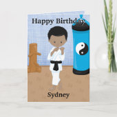 ブラックボーイズ空手シークレットメッセージハッピーバースデー カード (正面)