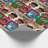 ブラックボーイズ&タッキーなクリスマスセーターのラッピング紙 ラッピングペーパー (角)