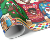 ブラックボーイズ&タッキーなクリスマスセーターのラッピング紙 ラッピングペーパー (ロールコーナー)