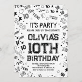 ブラックボーイナンバーテンバースデーパーティー 招待状 (正面/裏面)