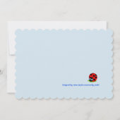 ブラックボーイベビーシャワー:可愛い黒と白の牛 招待状 (裏面)