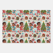 ブラックボーイホリデージョイギフトラッピング ラッピングペーパーシート (正面2)