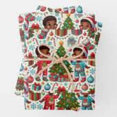 ブラックボーイホリデージョイギフトラッピング ラッピングペーパーシート (インサイチュ)