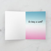 ブラックボーイ&ガールツインズベビーシャワーサンキューカード サンキューカード (内部)