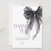 ブラックボーウォーターカラー18誕生日サンキューカード 招待状 (正面)