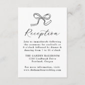 ブラックボーエレガントウェディングレセプション エンクロージャーカード (正面)