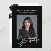 ブラックボーエレガント2025大学院写真パーティー 招待状 (正面/裏面)