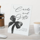 ブラックボーカードとギフトブライダルシャワー 台座サイン (インサイチュ)