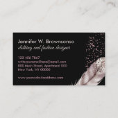 ブラックボーガーリーホピンクの鳥の羽 コーリングカード (裏面)