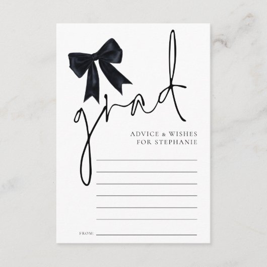 ブラックボーグラードスクリプト卒業アドバイスの願い エンクロージャーカード (正面)