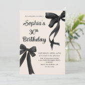 ブラックボーコケット30th誕生日パーティの招待状 招待状 (スタンド正面)
