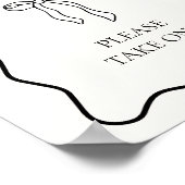 ブラックボーシェズノットの結び付けブライダルシャワーの恩恵 ポスター (角)