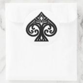 ブラックボーダレスアールデコエーススペード ラウンドシール (バッグ)