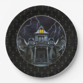 ブラックボーダーハ幽霊のよく出るウスハロウィーン ペーパープレート (正面)