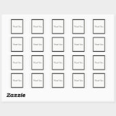 ブラックボーダー ありがとう スクエアシール (シート)
