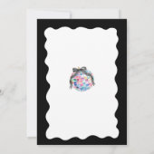 ブラックボーディスコボールカクテルティース誕生日 招待状 (裏面)