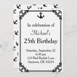 ブラックボートいかり誕生日 招待状